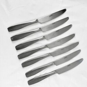 7 Butter Knives Aspen by Cambridge Stainless Steel Satin Discontinued Excellent